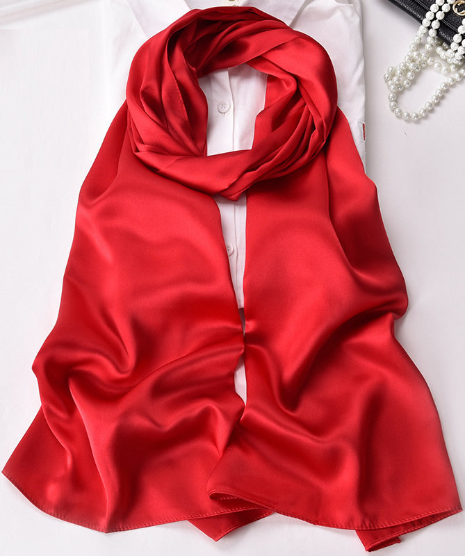SilkSilky-UK Pure Silk Scarf Red 005