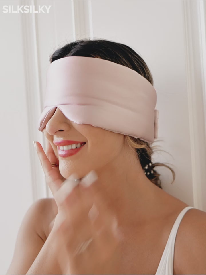 SilkSilky-UK 19Momme Pure Silk Eye Mask video 001