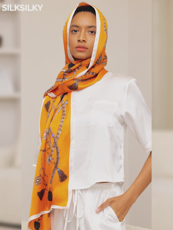 SilkSilky-UK Pure Silk Scarf video 001