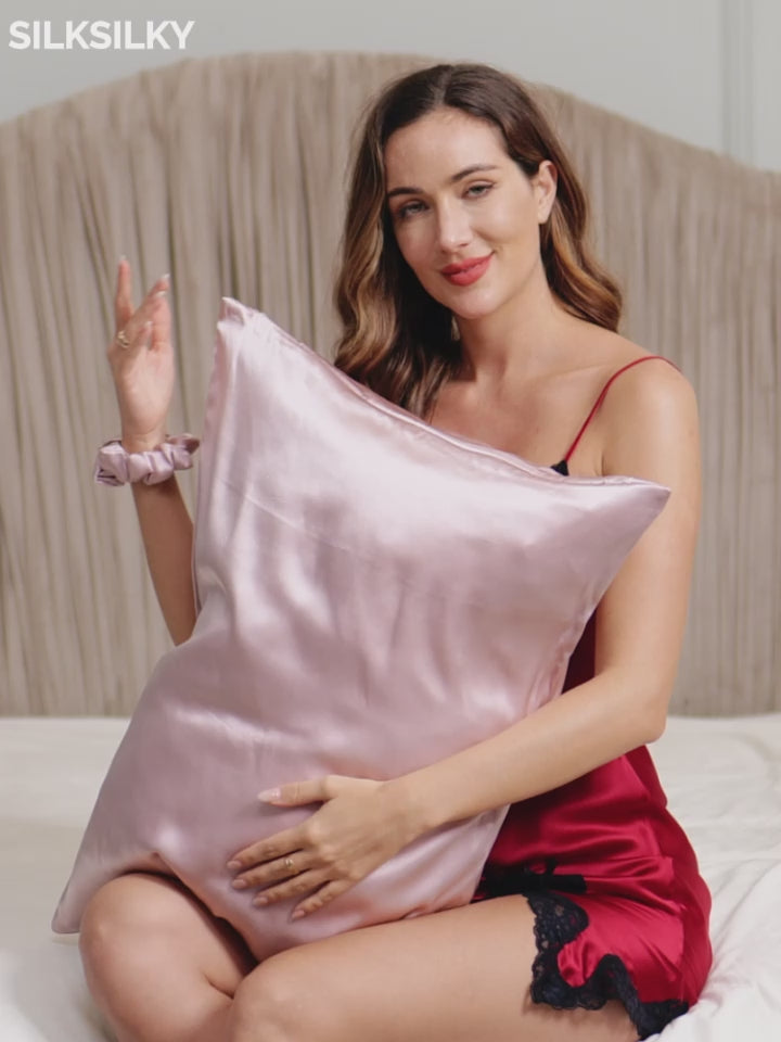 SilkSilky-UK 30Momme Pure Silk Pillowcase-video-001