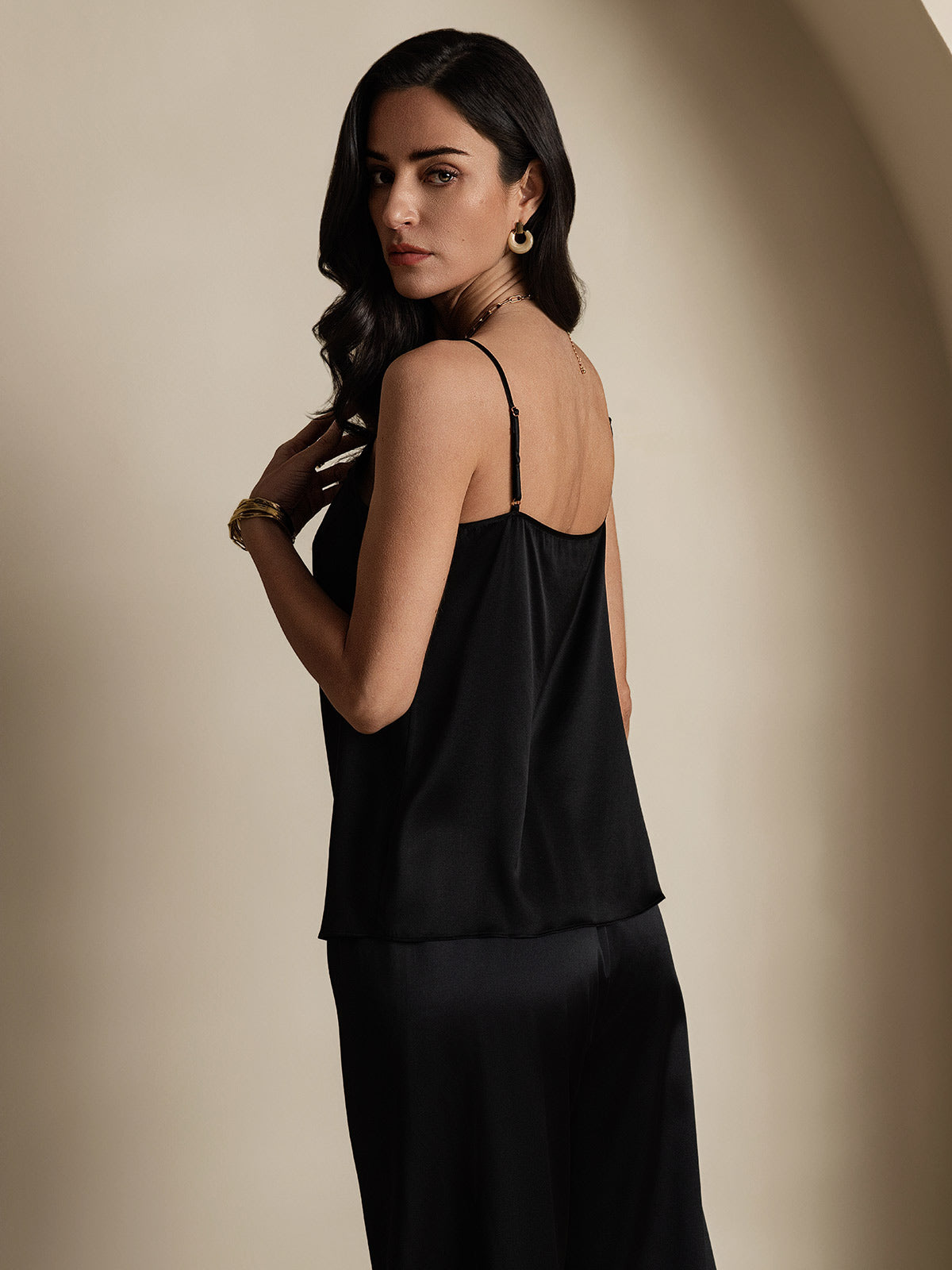[Black] SilkSilky-UK 19Momme Silk Camisoles 002