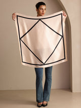 [Beige Square] SilkSilky-UK Scarf 004