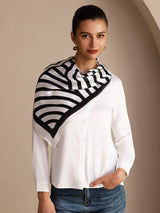 [White Arcs] SilkSilky-UK Scarf 003