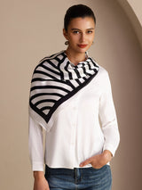 [White Arcs] SilkSilky-UK Scarf 003