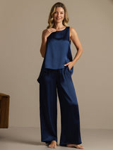 [Dark Blue] SilkSilky-UK Sleeveless Women's Pyjamas 006