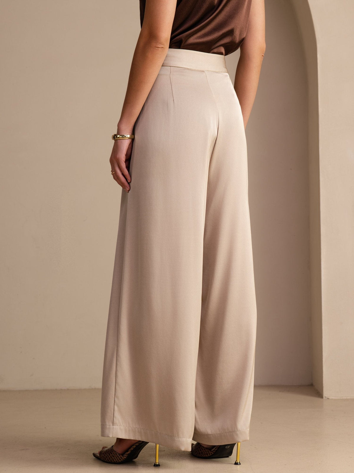 [Tan] SilkSilky-UK Women's Pants 002