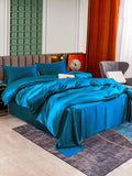 SilkSilky UK 25Momme Pure Silk Bedding Set Teal 002