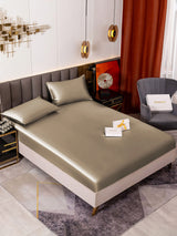 [Khaki] SilkSilky-UK 19Momme Bed Linen Set 001