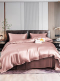 SilkSilky UK 22Momme Pure Silk Bedding Set PaleMauve 002