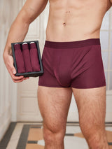 [Wine] SilkSilky-UK 100% Silk Jersey Men's Underwear 001