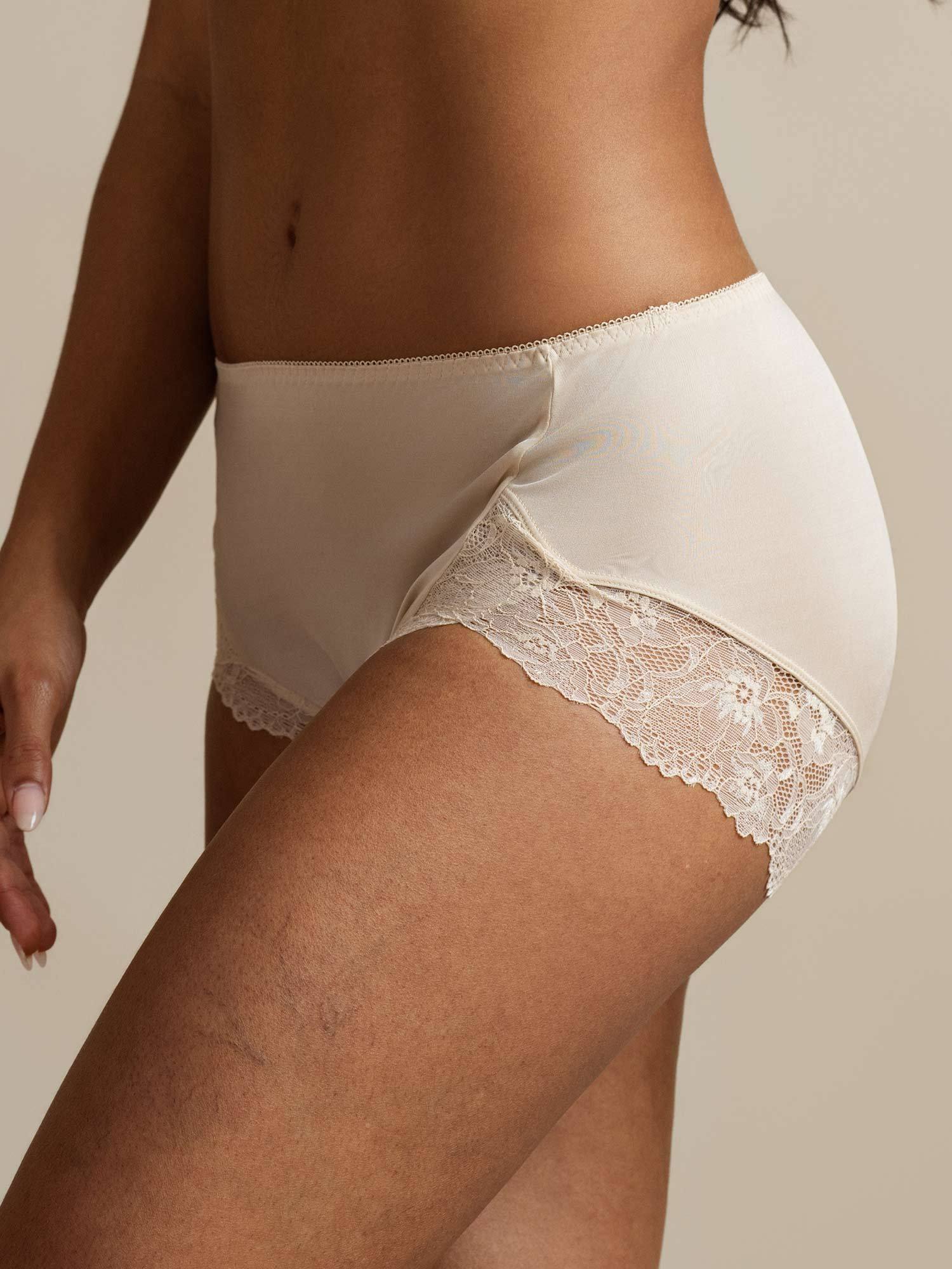 [Beige] SilkSilky-UK Pure Silk Panty 006,