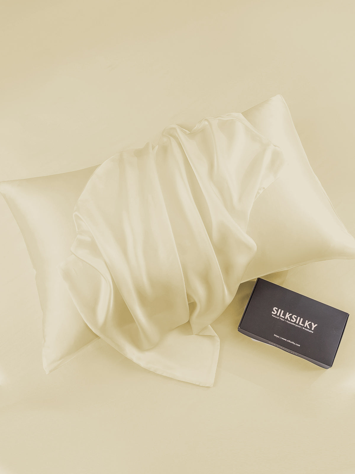 SilkSilky UK 30Momme Pure Silk Pillowcase Ivory 005