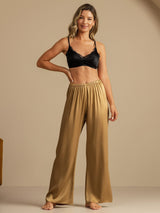 [Tan] SilkSilky-UK 19Momme Machine-Washable Silk Women's Sleep Shorts 007