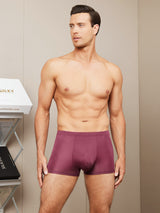 [Wine] SilkSilky-UK 100% Silk Jersey Men's Underwear 001