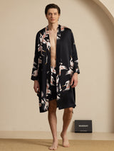 [Black] SilkSilky-UK 19Momme Long Sleeve Mens Pajamas 002