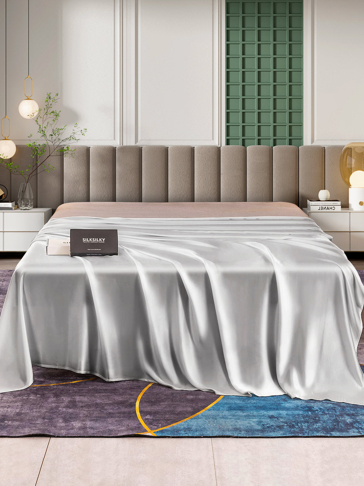 [Silver] SilkSilky-UK 25Momme Pure Silk Sheet 002