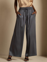 [DarkGray] SilkSilky-UK 19Momme Silk Womens Pants 001