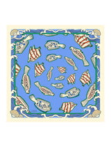 [Blue Fish] SilkSilky-UK Scarf 001