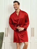 SilkSilky-UK-Pure-Silk-3/4-Sleeve-Mens-Robe-Wine-001