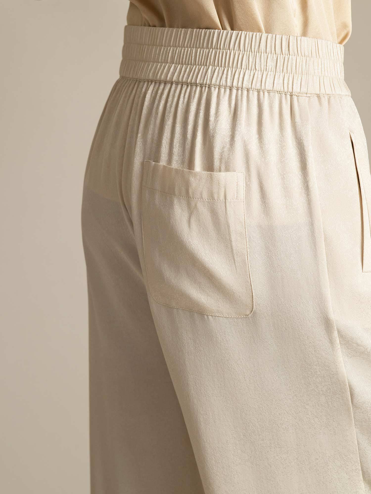 [Beige] SilkSilky-UK 22Momme Silk Womens Pants 005