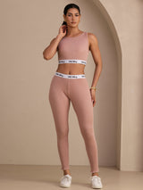 [Pink] SilkSilky-UK Sleeveless Crew Neck Women's Outfit Sets 003