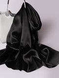 SilkSilky UK Pure Silk Scarf Black 002