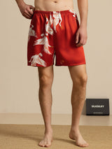 [Wine] SilkSilky-UK Men's Sleep Shorts 003