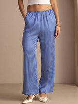 [Blue Pinstripe] SilkSilky-UK Womens Pants 001
