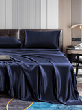 SilkSilky UK 22Momme Pure Silk Bedding Set DarkBlue 004