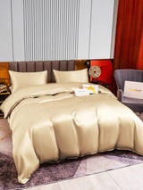 [Beige] SilkSilky-UK 22Momme Pure Silk Bedding Set 005,