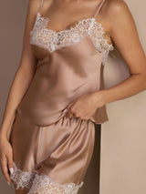 [Tuscany] SilkSilky-UK Spaghetti Strap V Neck Camisole Set 006