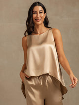 [Champagne] SilkSilky-UK Sleeveless Women's Pyjamas 002