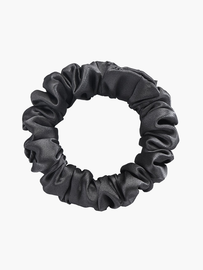 SilkSilky-UK 19Momme Pure Silk Scrunchie Black 004