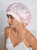 SilkSilky-UK Pure Silk Sleep Cap Pink 002