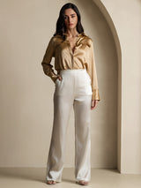 [White] SilkSilky-UK Women's Pants 001