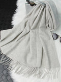 SilkSilky UK Wool Scarf Gray 010