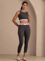 [Gray] SilkSilky-UK Sleeveless Crew Neck Women's Outfit Sets 001
