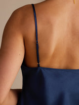 [Dark Blue] SilkSilky-UK Spaghetti Strap V Neck Camisole 004