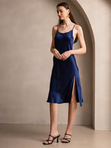 [Dark Blue] SilkSilky-UK Spaghetti Strap Dress 005