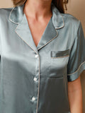 SilkSilky-UK-Pure-Silk-Short-Sleeve-Lapel-Women's-Pyjamas-Steel-Blue-008