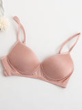 SilkSilky UK Silk Knitted Bra Pink 005