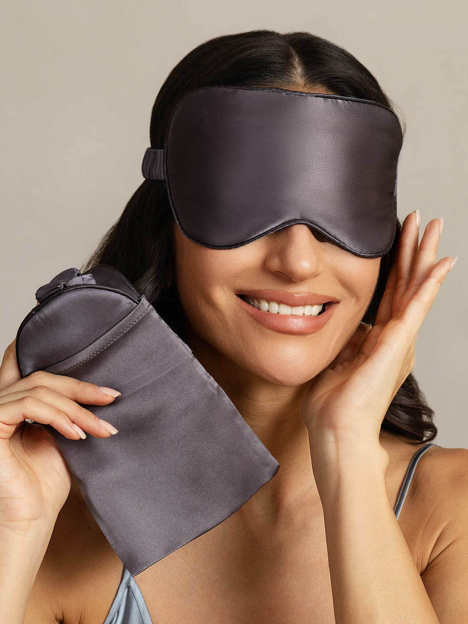 [DarkGray] SilkSilky-UK Pure Silk Eye Mask 005