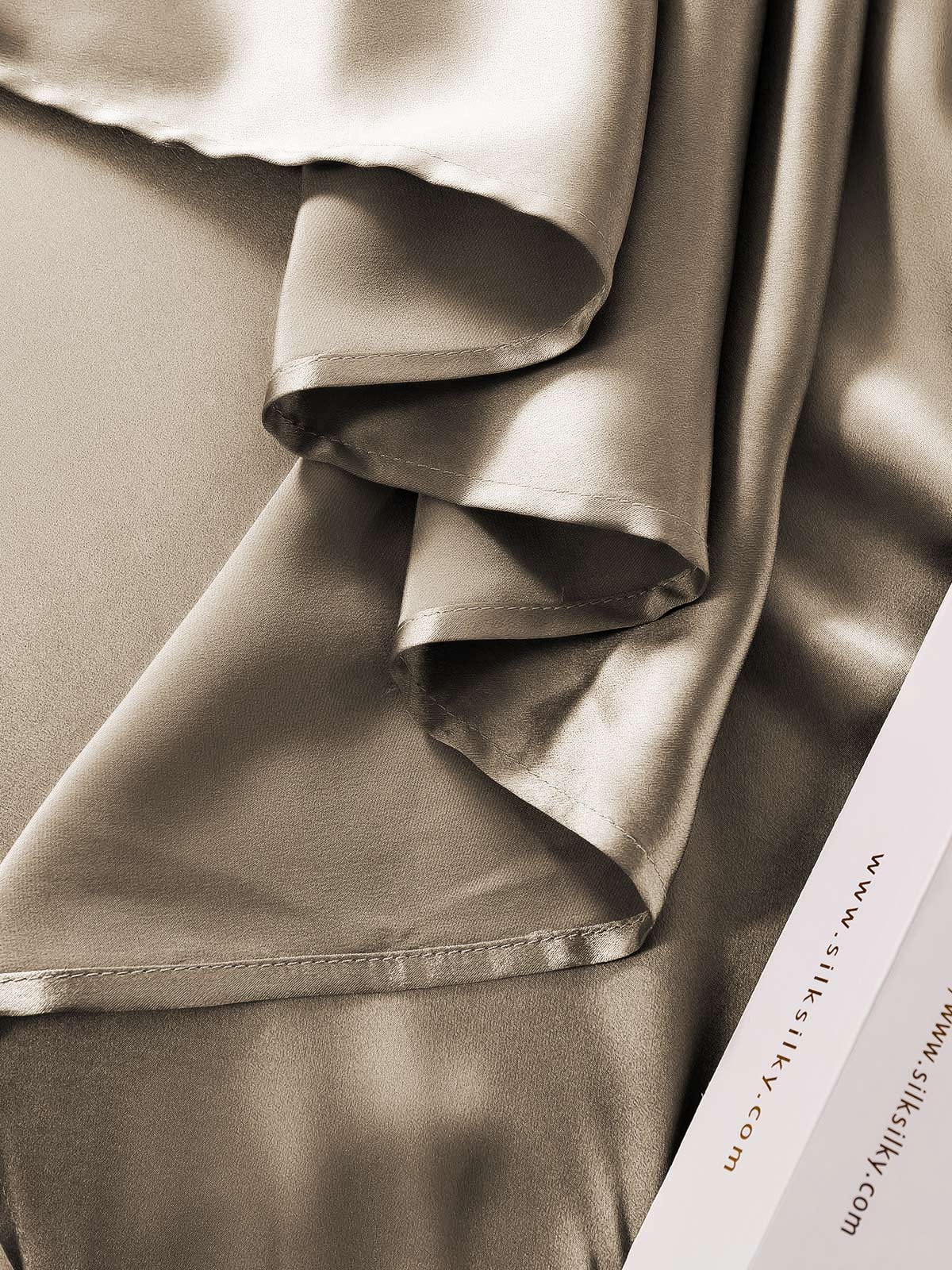 [Khaki] SilkSilky-UK 19Momme Pure Silk Bedding Set 006