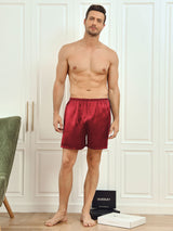 [Wine] SilkSilky-UK Men's Sleep Shorts 004