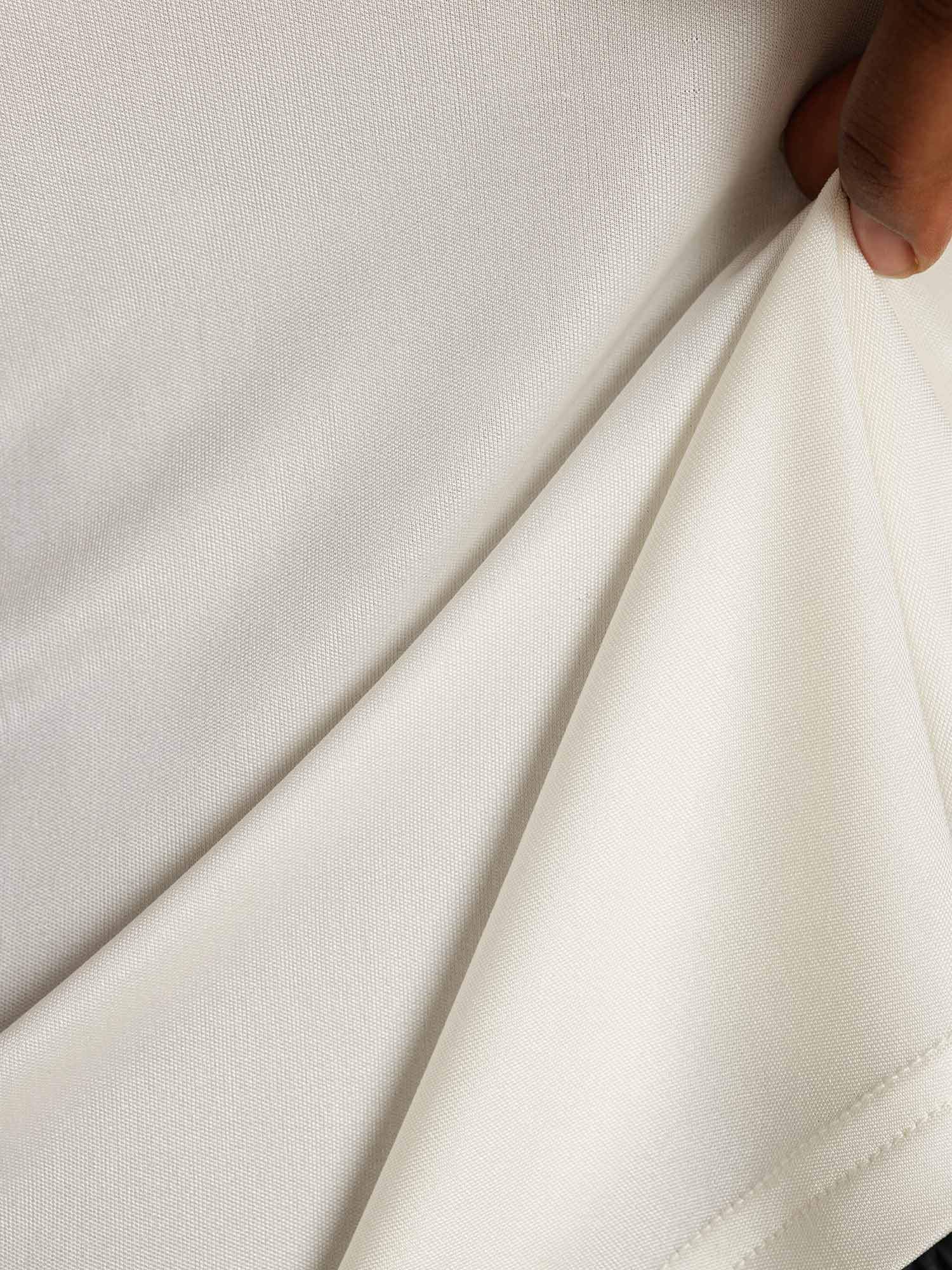 [White] SilkSilky-UK 100% Silk Jersey Long Sleeve Crew Neck Women's T-Shirt 005