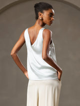 [Light Blue] SilkSilky-UK Sleeveless V Neck Camisole 002