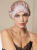 SilkSilky-UK Pure Silk Sleep Cap PaleMauve 002