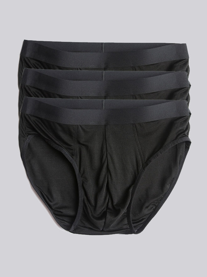 [Black] SilkSilky-UK Pure Silk Mens Underwear 006