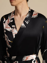 [Black] SilkSilky-UK 19Momme Mens Robe 006