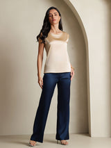[Champagne] SilkSilky-UK Sleeveless Round Neck Camisole 004